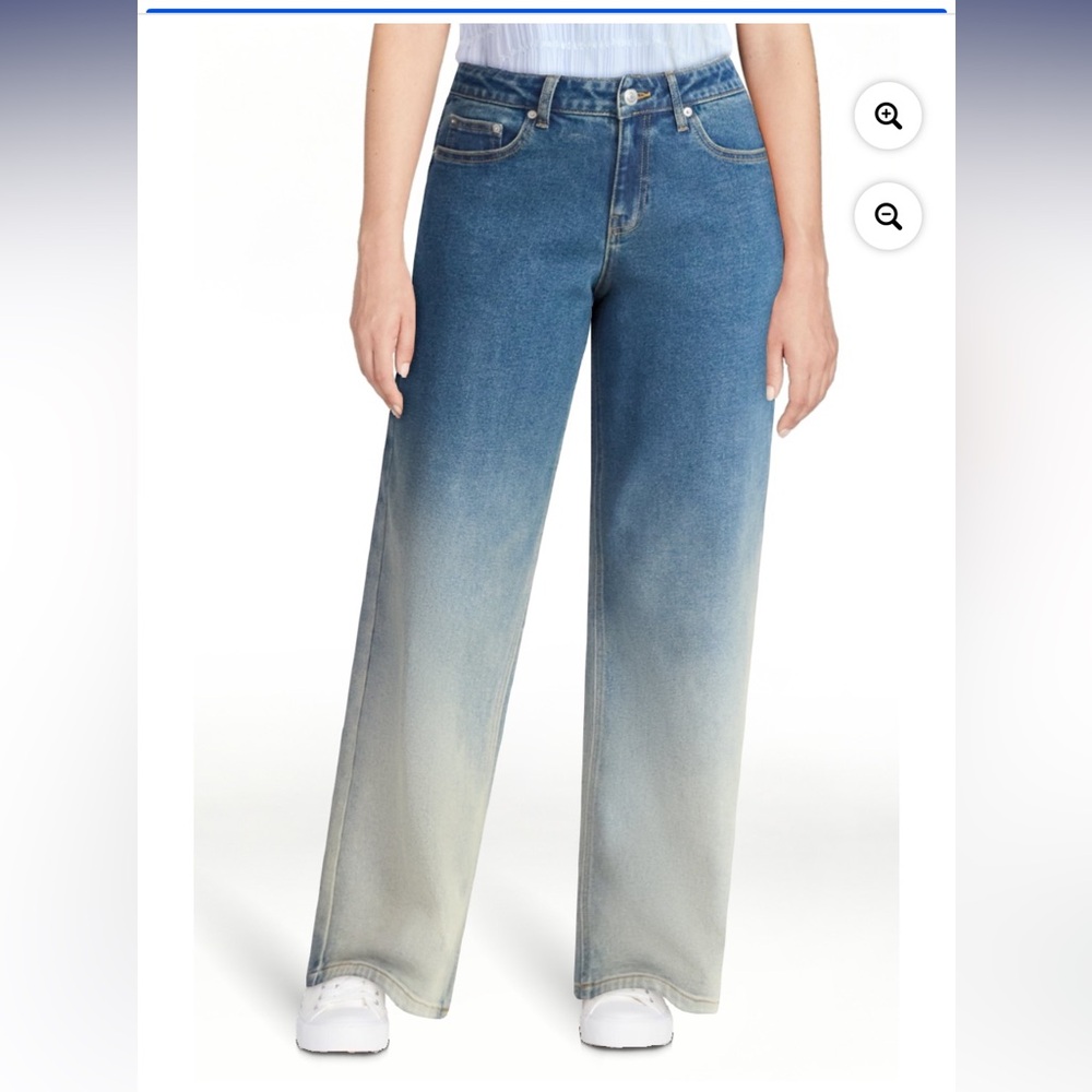 NWT No Boundaries Denim Jeans Ombre Wide Leg